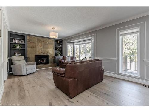 2031 Foster Court, Burlington, ON - Indoor Photo Showing Living Room With Fireplace