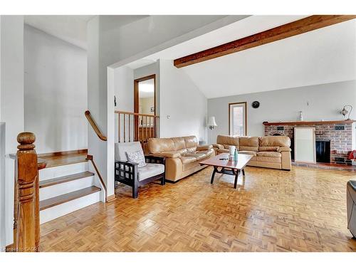 2280 Highway 6, Flamborough, ON - Indoor Photo Showing Living Room With Fireplace