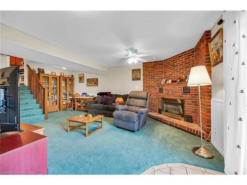43 Everest Street, Hamilton, ON - Indoor Photo Showing Living Room With Fireplace