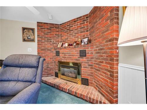 43 Everest Street, Hamilton, ON - Indoor Photo Showing Living Room With Fireplace