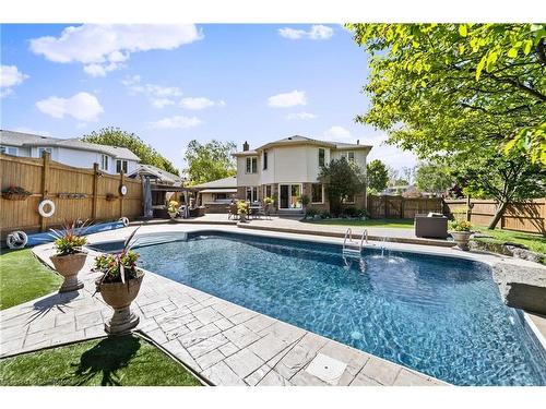 2131 Upland Drive, Burlington, ON - Outdoor With In Ground Pool With Deck Patio Veranda With Backyard