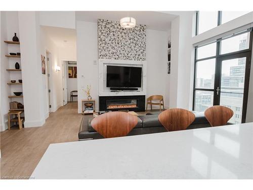 Lph13-118 King Street E, Hamilton, ON - Indoor With Fireplace