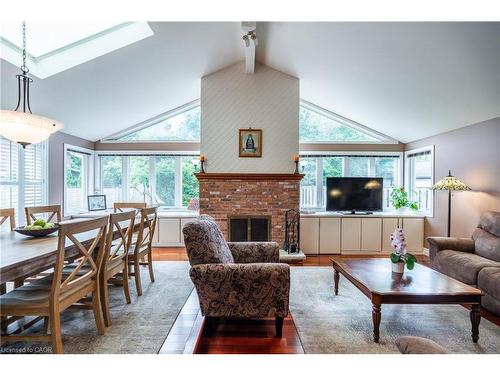 98 Hadley Drive, Ancaster, ON - Indoor Photo Showing Living Room With Fireplace