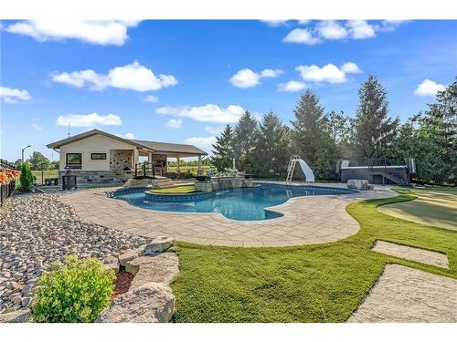 3122 Cedar Springs Road, Burlington, ON - Outdoor With In Ground Pool With Backyard