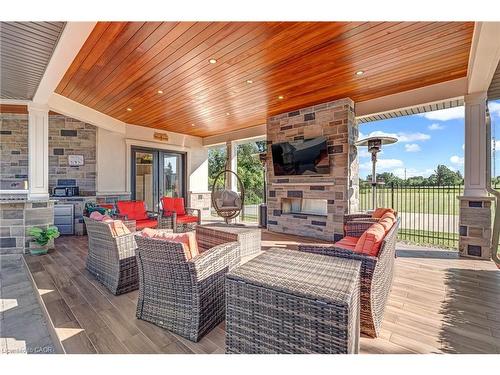 3122 Cedar Springs Road, Burlington, ON - Outdoor With Fireplace With Deck Patio Veranda