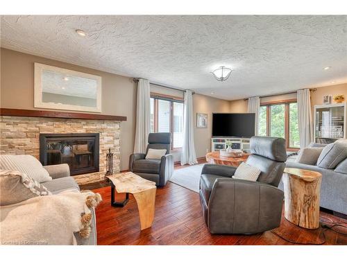 15 Marquette Drive, Kitchener, ON - Indoor Photo Showing Living Room With Fireplace