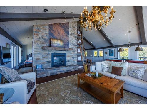 648 Front Road, St. Williams, ON - Indoor Photo Showing Living Room With Fireplace
