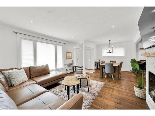 28 Marion Crescent, Dundas, ON - Indoor Photo Showing Living Room With Fireplace