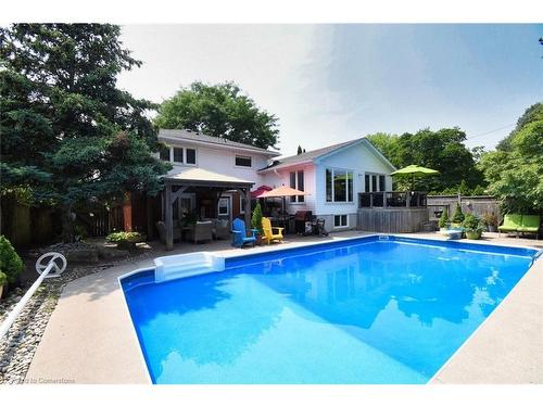4131 Lorraine Crescent, Burlington, ON - Outdoor With In Ground Pool With Deck Patio Veranda With Backyard With Exterior