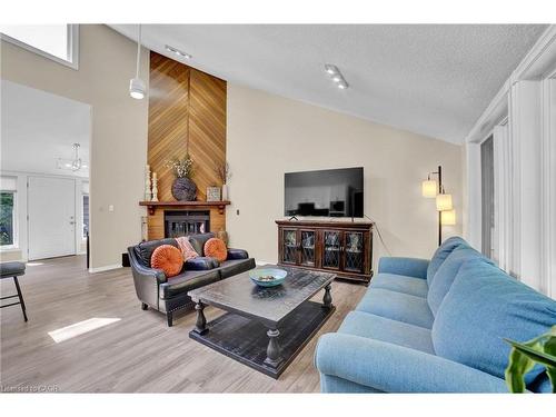 11 Weneil Drive, Freelton, ON - Indoor Photo Showing Living Room With Fireplace