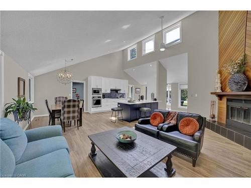11 Weneil Drive, Freelton, ON - Indoor Photo Showing Living Room With Fireplace