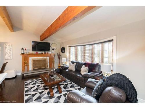 92 Auchmar Road, Hamilton, ON - Indoor Photo Showing Living Room With Fireplace