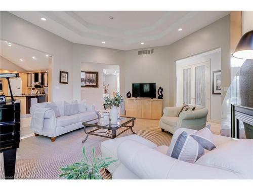 34 Harrington Place, Ancaster, ON - Indoor Photo Showing Living Room With Fireplace