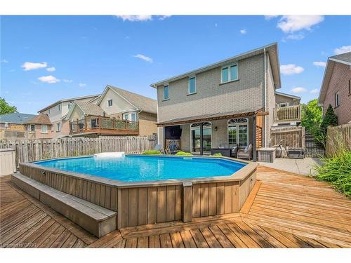114 Delavan Drive, Cambridge, ON - Outdoor With Above Ground Pool With Deck Patio Veranda With Backyard With Exterior