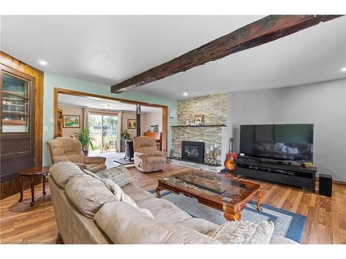 43030 Highway 3, Wainfleet, ON - Indoor Photo Showing Living Room With Fireplace