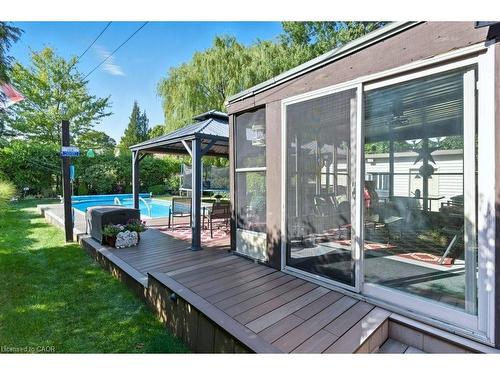 478 East 37Th Street, Hamilton, ON - Outdoor With Above Ground Pool With Deck Patio Veranda