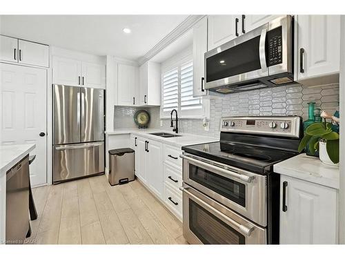 507 Upper James Street, Hamilton, ON - Indoor Photo Showing Kitchen With Double Sink