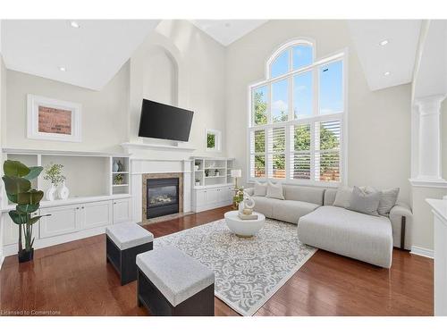 3322 Fox Run Circle, Oakville, ON - Indoor Photo Showing Living Room With Fireplace