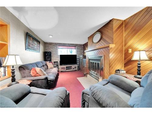 12 Glen Valley Drive, Hamilton, ON - Indoor Photo Showing Living Room With Fireplace