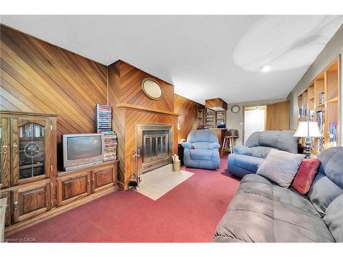12 Glen Valley Drive, Hamilton, ON - Indoor Photo Showing Living Room With Fireplace