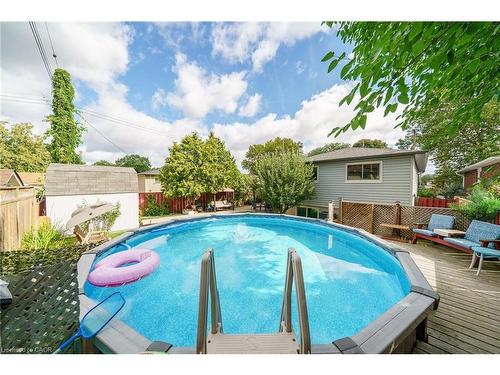 12 Glen Valley Drive, Hamilton, ON - Outdoor With Above Ground Pool With Backyard