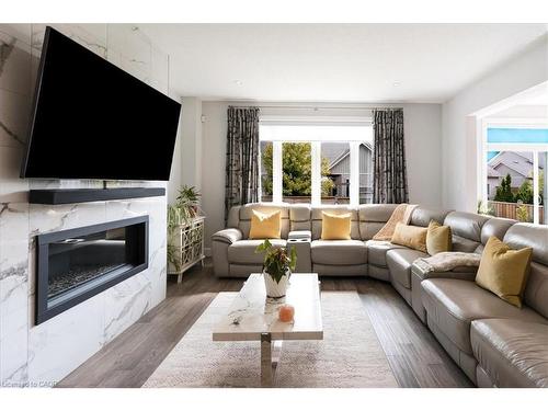 20 Festival Way, Binbrook, ON - Indoor Photo Showing Living Room With Fireplace