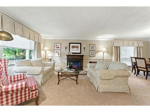 3 Atkins Drive, Hamilton, ON - Indoor Photo Showing Living Room With Fireplace