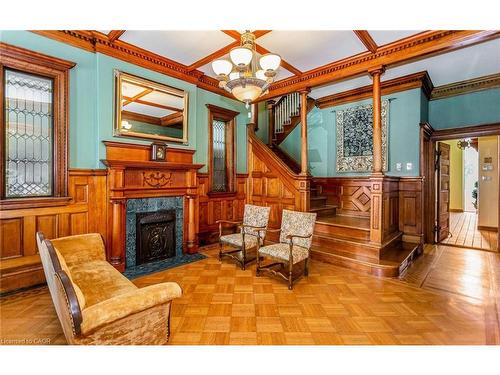 351 Bay Street S, Hamilton, ON - Indoor With Fireplace