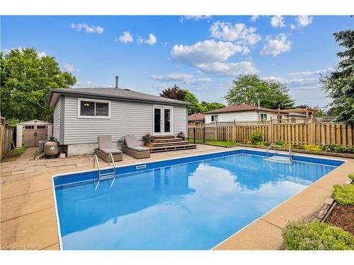 24 Queenslea Drive, Hamilton, ON - Outdoor With In Ground Pool With Backyard