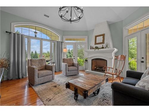 1532 Concession Rd 6 W, Flamborough, ON - Indoor Photo Showing Living Room With Fireplace