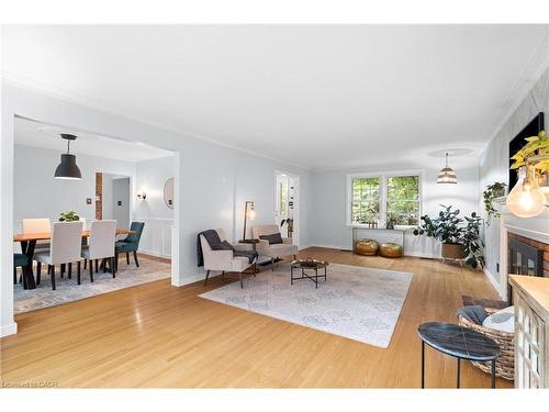 296 Edgehill Drive, Kitchener, ON - Indoor Photo Showing Living Room With Fireplace
