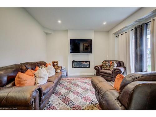 43 Genoa Drive, Hamilton, ON - Indoor Photo Showing Living Room With Fireplace