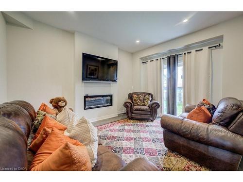 43 Genoa Drive, Hamilton, ON - Indoor Photo Showing Living Room With Fireplace