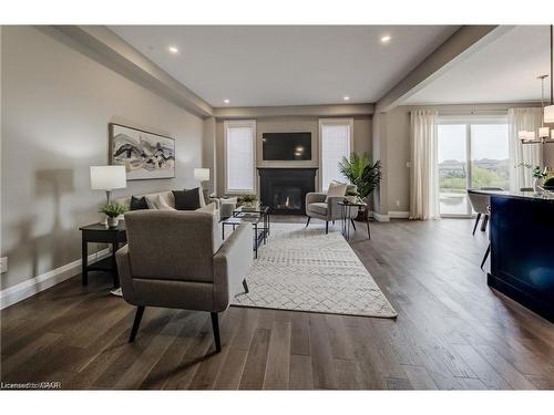 435 Westhaven Street, Waterloo, ON - Indoor Photo Showing Living Room With Fireplace