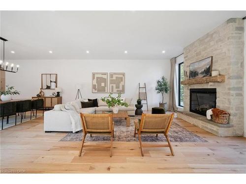 413 Huron Street, New Hamburg, ON - Indoor Photo Showing Living Room With Fireplace