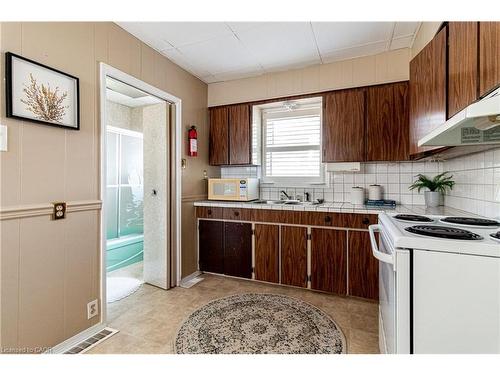 70 Poulette Street, Hamilton, ON - Indoor Photo Showing Kitchen With Double Sink