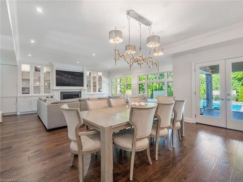 3087 Lakeshore Road, Burlington, ON - Indoor Photo Showing Dining Room With Fireplace