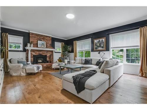 1097 Mineral Springs Road, Ancaster, ON - Indoor Photo Showing Living Room With Fireplace