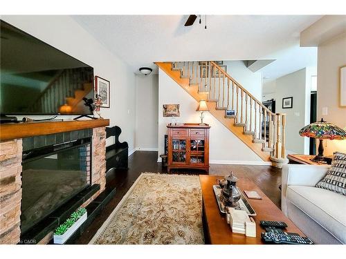 619 Porter Way, Milton, ON - Indoor Photo Showing Living Room With Fireplace