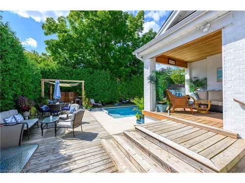 912 Boothman Avenue, Burlington, ON - Outdoor With In Ground Pool With Deck Patio Veranda With Exterior