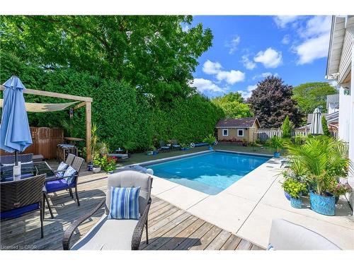 912 Boothman Avenue, Burlington, ON - Outdoor With In Ground Pool With Deck Patio Veranda