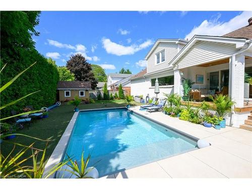 912 Boothman Avenue, Burlington, ON - Outdoor With In Ground Pool With Deck Patio Veranda
