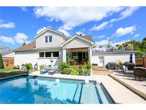 912 Boothman Avenue, Burlington, ON - Outdoor With In Ground Pool With Deck Patio Veranda