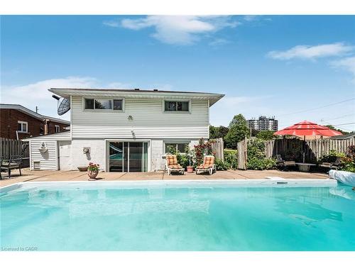 86 Ranchdale Drive, Hamilton, ON - Outdoor With In Ground Pool With Deck Patio Veranda