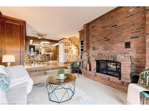 55 Kirby Avenue, Flamborough, ON - Indoor Photo Showing Living Room With Fireplace
