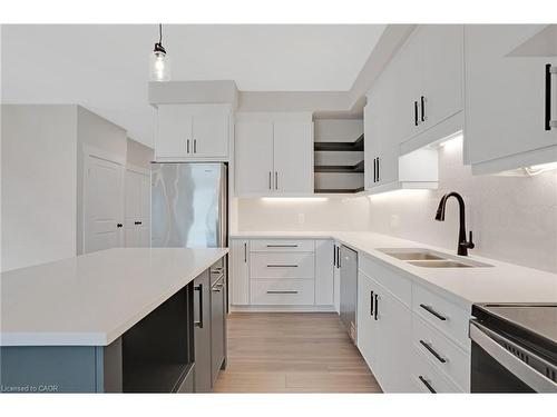 24 Moon Crescent, Cambridge, ON - Indoor Photo Showing Kitchen With Double Sink With Upgraded Kitchen