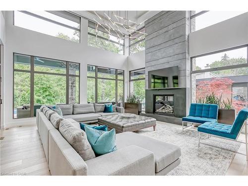 421 Chartwell Road, Oakville, ON - Indoor Photo Showing Living Room With Fireplace