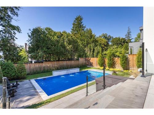 46 Second Street, Oakville, ON - Outdoor With In Ground Pool With Backyard