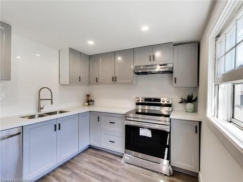54 Fairview Avenue, Hamilton, ON - Indoor Photo Showing Kitchen With Double Sink