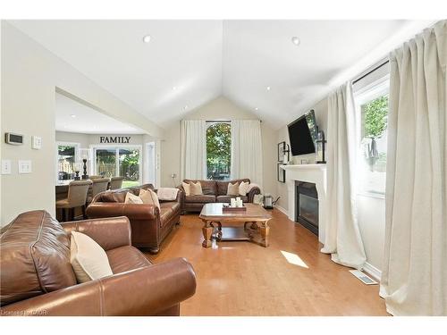 2139 Bushtrail Court, Burlington, ON - Indoor Photo Showing Living Room With Fireplace